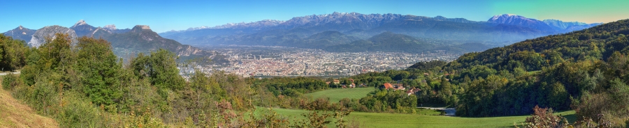 La ville de Grenoble vue du Vercors  ( 38 )